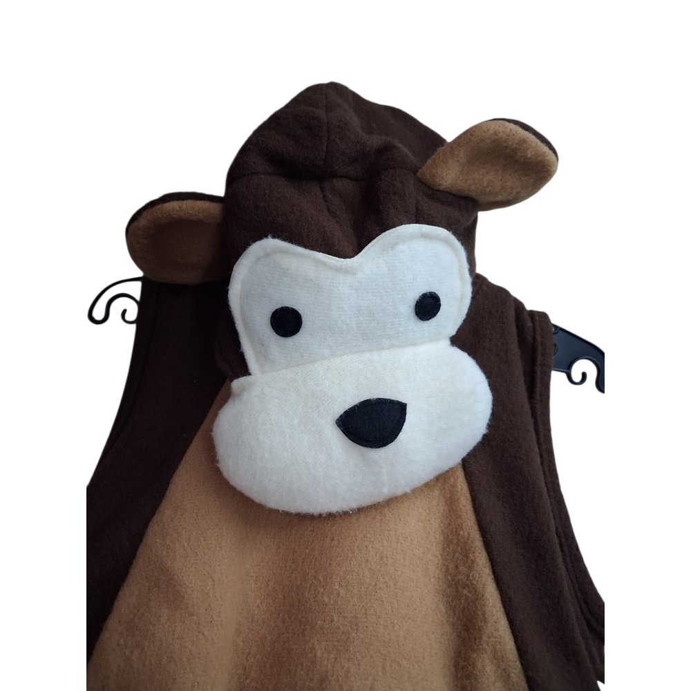 Kmart Toddler Monkey Costume 1-2 Years Brown Plush Halloween Animal Hood Tail - Picture 8 of 10